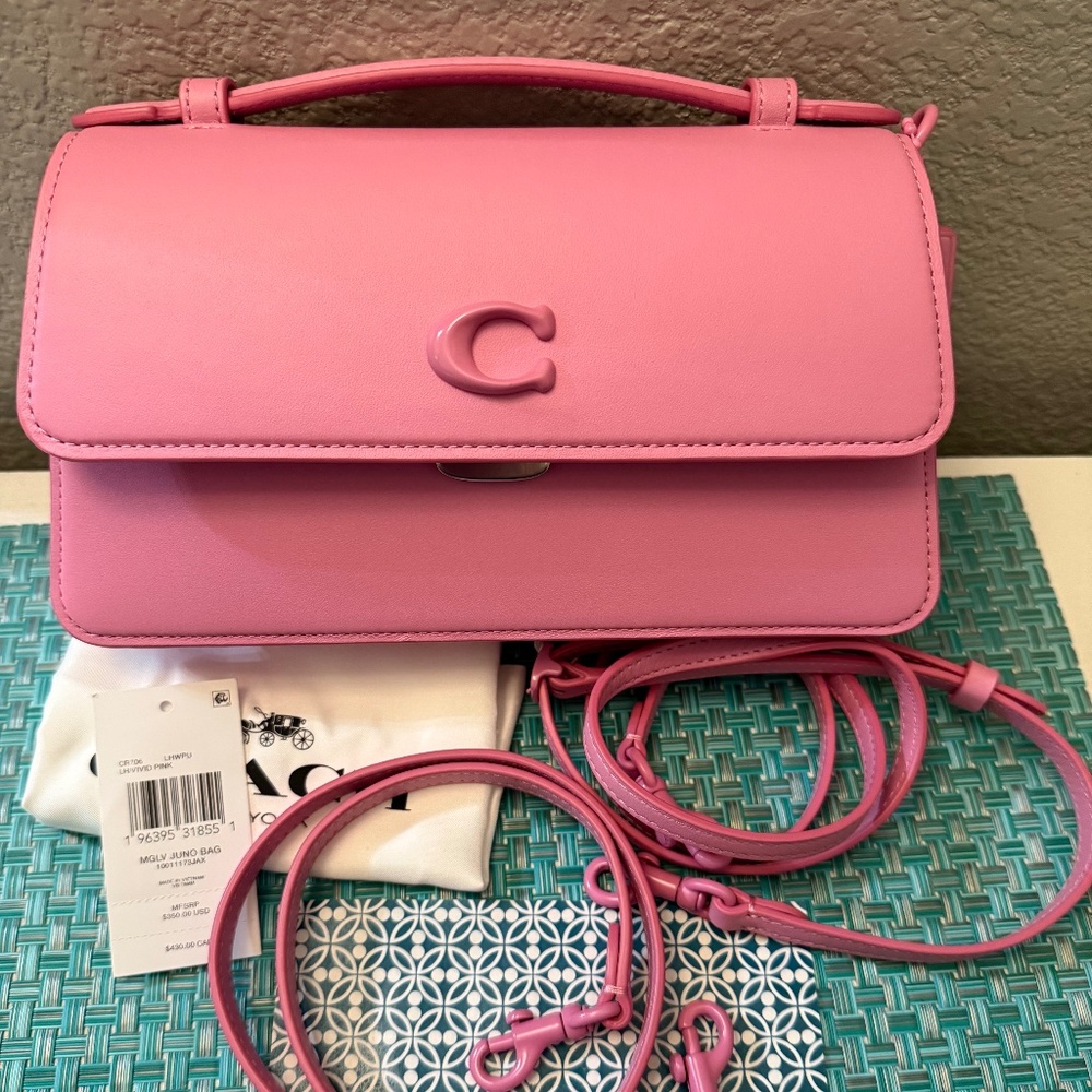Coach Juno Crossbody Bag in Vivid Pink